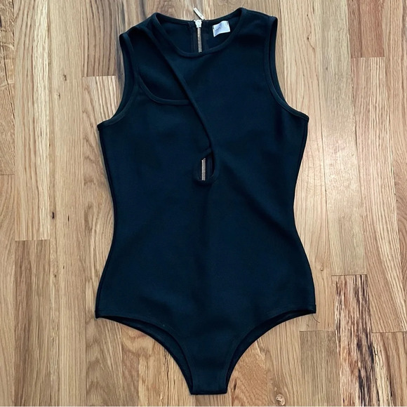 IMMACUL8 Collection Black Cutout Bodysuit Swimsuit One Piece Size Small - Picture 1 of 5